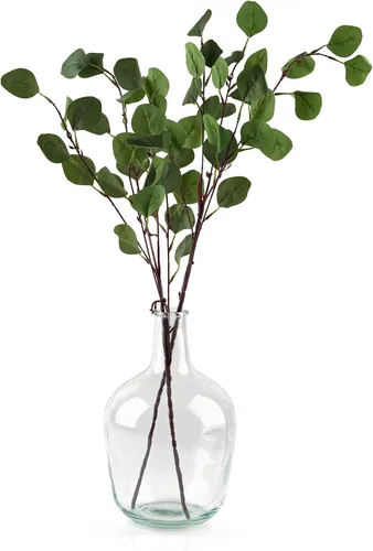 Miniatura 8 de Bfttlity - Jarrón de vidrio transparente alto de estilo granja para ramas, jarrones de vidrio para centros de mesa en decoración del hogar (M-Ámbar)