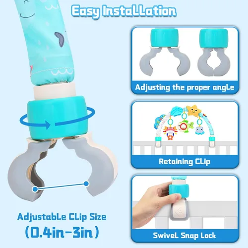 Miniatura 3 de Juguetes de asiento de automóvil para bebés de 0 a 6 meses, cochecito de arco para 6 a 12 meses, moisés móvil para bebés, juguetes para colgar