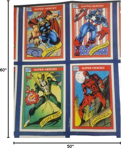 Miniatura 10 de Marvel Legends - Manta de forro polar de Comic‑Cards – Poliéster ligero ultra suave, Spider‑Man ⋅ Capitán América ⋅ Wolverine & Villains Grid, manta