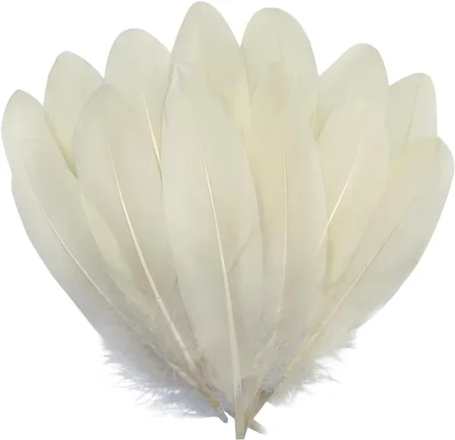 Miniatura 12 de 100 plumas de ganso marrón de 6 a 8 pulgadas para decoración de otoño, manualidades, ropa de cosplay, sombreros, accesorios, atrapasueños, Café
