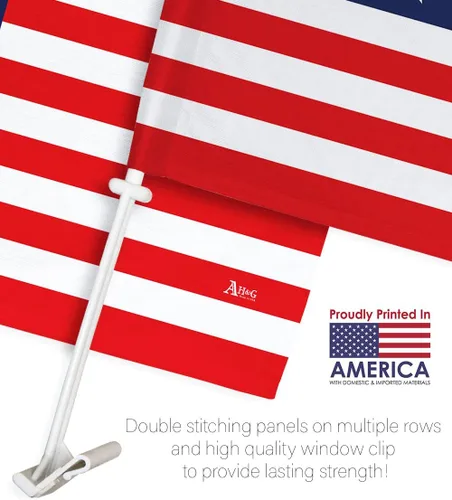 Miniatura 3 de Bandera de Estados Unidos con poste para coche, bandera para carros, 2 unidades, bandera de América, capó para auto, 4 de julio, decoración