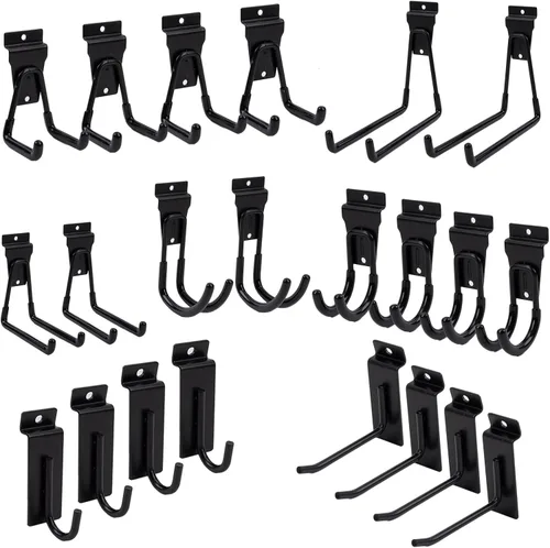 Miniatura 14 de Slatwall Panel organizador de garaje resistente montado en la pared, paneles de listones de PVC, sistema de almacenamiento para el hogar, Gris
