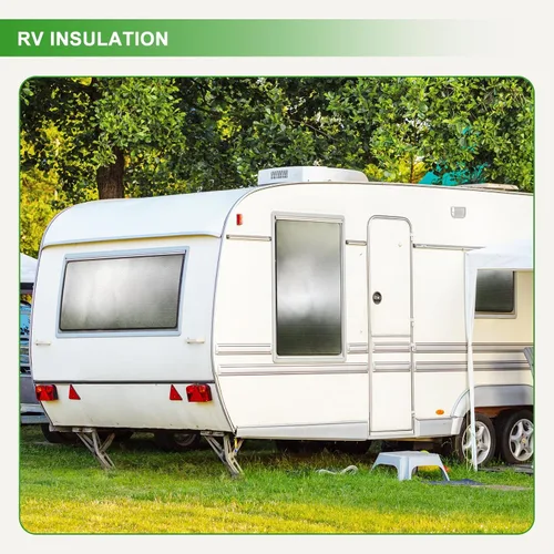 Miniatura 3 de Aislamiento reflectante de doble burbuja, aislamiento de ventana para invierno, aislamiento de caravana de 23.6 x 10 pies para aislamiento térmico