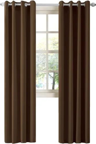 Miniatura 119 de LA PALMA Cortinas opacas con aislamiento térmico y ojales, para sala de estar, dormitorio, paquete de 2 paneles