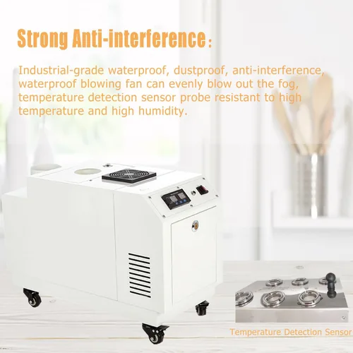 Miniatura 5 de Humidificador industrial 13.2 lbs/h Humidificador ultrasónico de invernadero humidificador portátil continuo Cool Mist Maker comercial con agujero