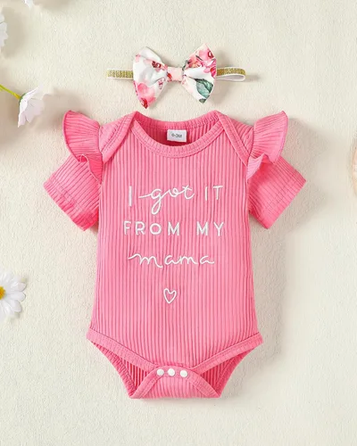 Miniatura 66 de Mioglrie Conjunto de ropa para bebé recién nacida, conjunto de pantalones cortos, conjunto floral de verano, ropa de bebé linda para niña