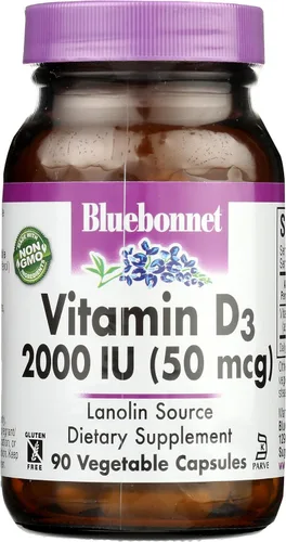 Miniatura 3 de BlueBonnet Vitamina D3 2000 UI cápsulas vegetales, 90