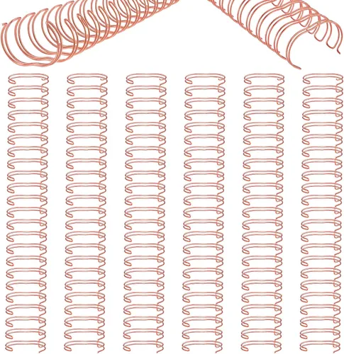 Miniatura 9 de Zonon 6 piezas de alambre de encuadernación de espiral doble, espinas de bucle doble, alambre de encuadernación de bucle doble de 1 pulgada