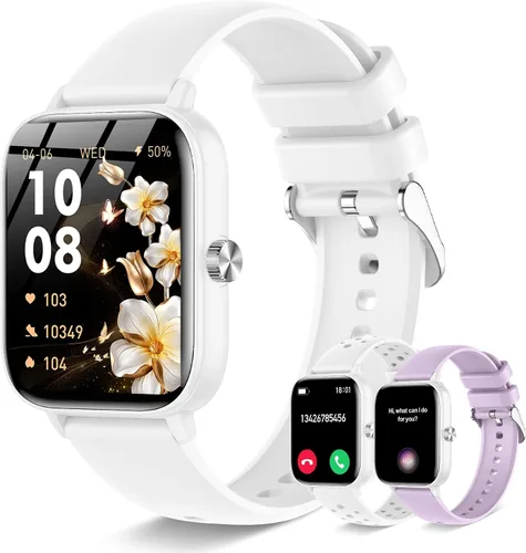 Miniatura 10 de Reloj inteligente para hombres y mujeres, rastreador de fitness HD de 1.85 pulgadas (respuesta/hacer llamadas/mensajes), más de 130 modos deportivos