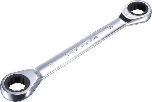 Miniatura 10 de uxcell Llave de trinquete de extremo de caja doble (0.394 in x 0.433 in) métrica 72 dientes 12 puntas llave de trinquete herramientas CR-V