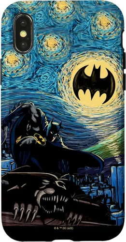 Miniatura 5 de Funda de pintura estilo noche estrellada de Batman para iPhone 13 DC Comics