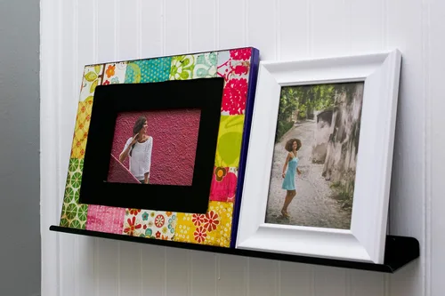Miniatura 8 de Repisa flotante, estante para fotos, repisa artística, muy duradera y fabricada en los Estados Unidos (negro, 18 pulgadas)