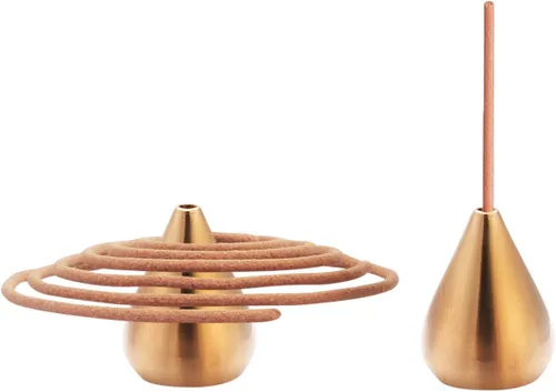Miniatura 5 de Soporte de incienso de latón de 3 estilos, quemador de cono de incienso, soporte de bobina de incienso, soporte para palo de incienso (6 piezas)