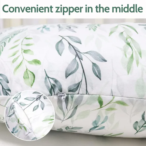 Miniatura 3 de DILIMI Funda de almohada de lactancia y funda para asiento de coche de bebé, hoja verde