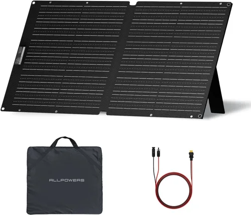 Miniatura 15 de ALLPOWERS Cargador de panel solar plegable de 21 W y 5 V, kit de carga solar SP002 con 3 salidas USB y 2 entradas USB, panel solar portátil