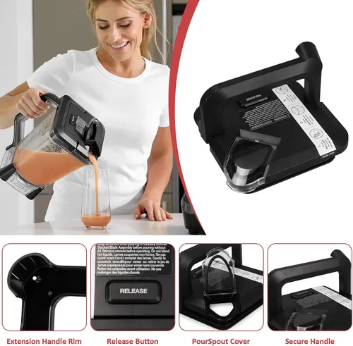 Miniatura 2 de Tapa de repuesto para licuadora Ninja, 72 onzas de repuesto para jarra de repuesto, piezas de repuesto compatibles con Ninja de 72 oz jarra DB751A