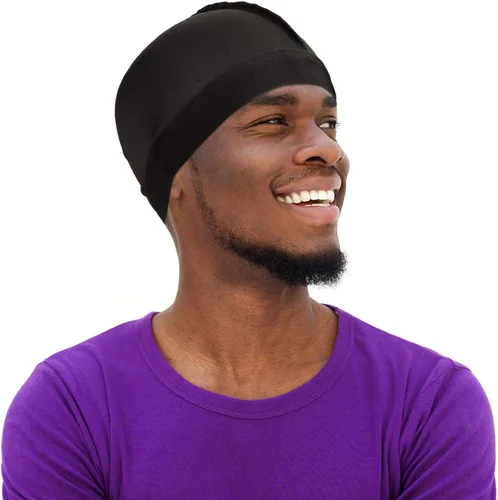 Miniatura 3 de SATINIOR 9 piezas de gorras de ondas sedosas para hombre, con banda elástica, gorras onduladas sedosas, estilo 2