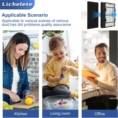Miniatura 6 de Filtro de repuesto HAPF600 para purificador de aire Holmes HAPF600, 4 filtros + prefiltros de carbono, parte HAPF600 HAPF600D HAPF600D-U2 HAP615