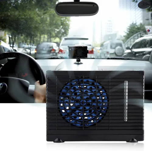 Miniatura 2 de Enfriador de aire portátil de 12 V, mini enfriador de aire móvil, ventilador de refrigeración por agua evaporativo para automóvil, camión, caravana