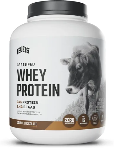 Miniatura 23 de Levels - Polvo de proteína de suero alimentado con pasto, sin artificiales, 24G de proteína, chocolate puro, 5 libras