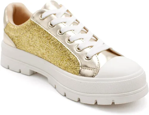 Miniatura 5 de Laforst Tenis antideslizantes con purpurina Mardi Gras para mujer, color morado