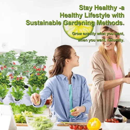 Miniatura 7 de Sistema de cultivo hidropónico de 40 macetas para acuaponía, torre de jardín, kit de cultivo aeropónico para interiores y exteriores, hierbas