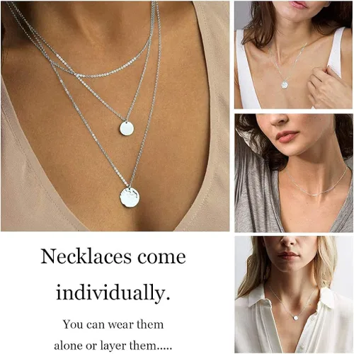 Miniatura 5 de Collares delicados para mujer, collares en capas, collar de gargantilla chapado en oro, joyería para mujer