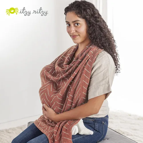 Miniatura 7 de Itzy Ritzy Breastfeeding Boss Funda Multiusos – Una Funda de Lactancia, Manta Envolvente, Funda para Asiento de Automóvil, Alfombrilla para Tiempo