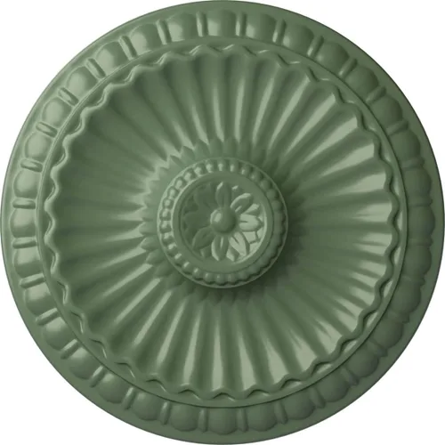Miniatura 36 de Ekena Millwork CM11LI Medallón de techo Linus, 11 1/4"OD x 1 1/8"P 11 1/4", imprimado en fábrica Primed