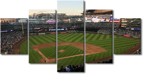 Miniatura 101 de Arte para pared, lienzo para estadio deportivo, arte para pared, diseño de campo de Wrigley en Chicago, pinturas de Chicago, impresiones sobre