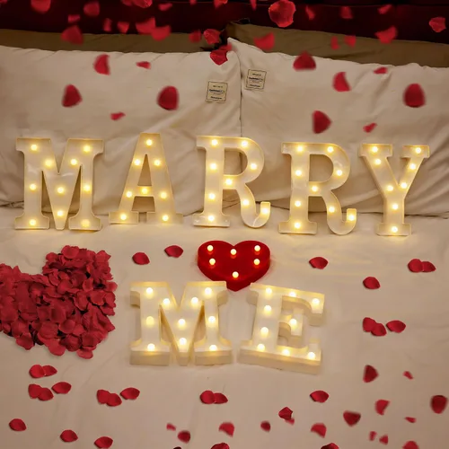 Miniatura 14 de Letras iluminadas para decoración de feliz cumpleaños, números LED alimentados por batería, letrero de número de marquesina para fiesta