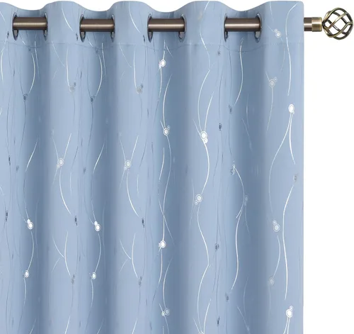 Miniatura 48 de BGment Cortinas cortas de oscurecimiento de habitación de 45 pulgadas de largo para ventanas pequeñas, cortinas con aislamiento térmico con ojales