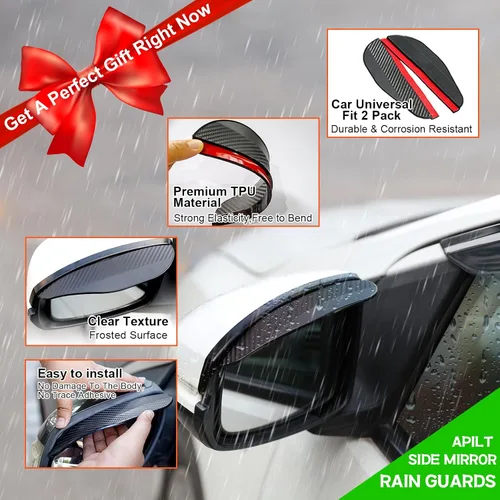 Miniatura 7 de Deflectores contra viento y lluvia montados en el exterior, viseras para ventanas para Toyota RAV4 2019-2025 de tamaño completo, deflectores