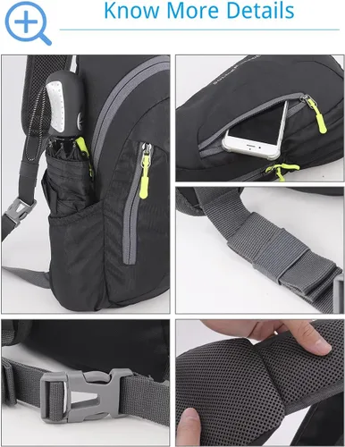 Miniatura 6 de Mochila cruzada para hombres y mujeres, mochila para el pecho, bolsa de hombro, gimnasio, ciclismo, viajes, deportes al aire libre