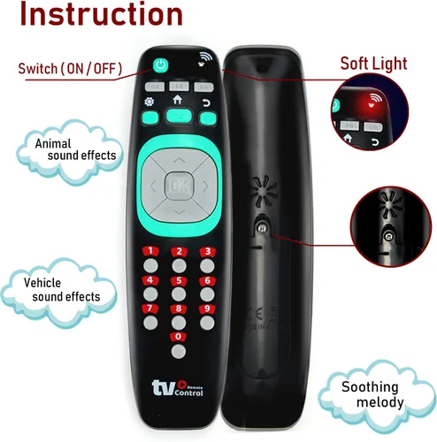Miniatura 2 de Paquete de juguetes de control remoto para bebés y teléfonos inteligentes, juego de simulación para bebés pequeños, juguetes musicales con luz