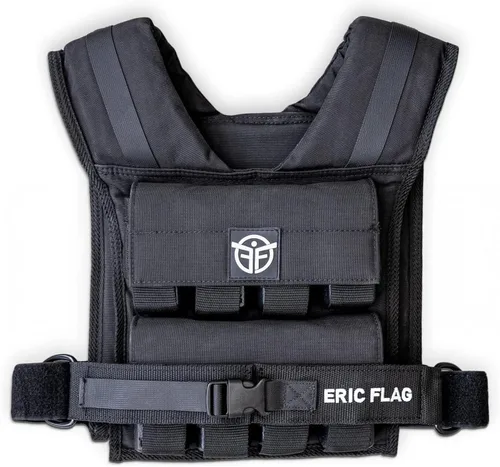 ERIC FLAG Chaleco con peso de 40 libras para hombres y mujeres, ajustable de 0 a 40 libras con peso de hierro 16, resistente para calistenia, correr