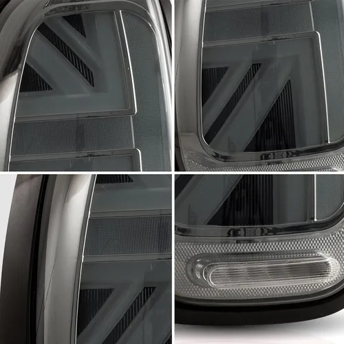 Miniatura 7 de VLAND - Luces traseras ahumadas LED Union Jack compatibles con BMW Mini Cooper Countryman R60 2010-2016 con señal de giro secuencial, luces