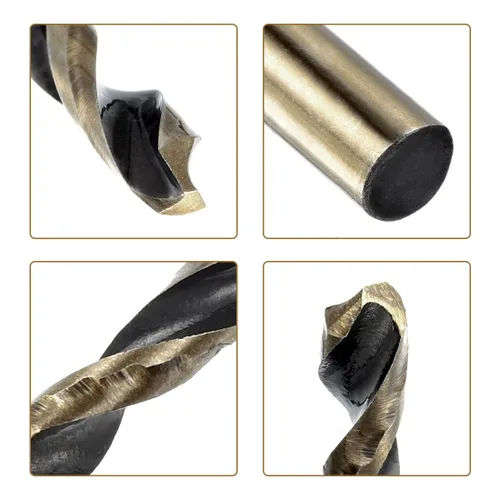 Miniatura 4 de uxcell 24 brocas de vástago recto, 0.118 in, titanio dorado y nitruro negro, acero de alta velocidad (HSS) 4341 con vástago de 0.118 in