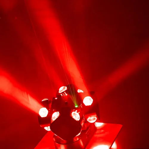Miniatura 13 de Luz de cabeza móvil para DJ con haz giratorio, luz de escenario, activada por sonido, DMX512, perfecta para DJ, KTV, discoteca, fiesta, boda