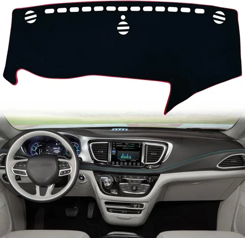 Miniatura 7 de Cubierta de tapete para salpicadero, consola central interior personalizada compatible con Chrysler Pacifica Minivan 2017, 2018, 2019, 2020, 2021