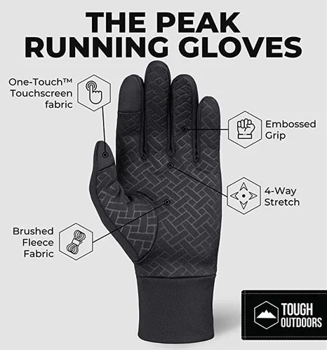 Miniatura 4 de Guantes de exteriores para pantalla táctil Guantes térmicos diseñados para correr, esquí, snowboard, ciclismo y enviar mensajes Mezcla de 90% nailon