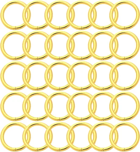 Miniatura 10 de BIKICOCO 1 '' Metal O-Ring Buckle Connector Round Loops no soldados con autógena para bolsos Webbing Monedero y correas de cinturón, 30