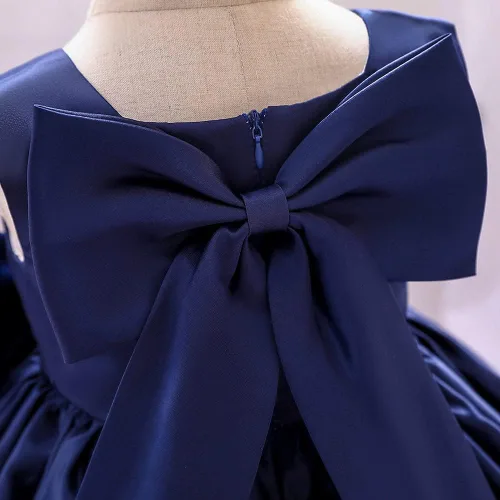 Miniatura 6 de Vestido sin mangas con diseño de flores para niña, vestido de novia de princesa con diseño de flores para niños pequeños y bebés