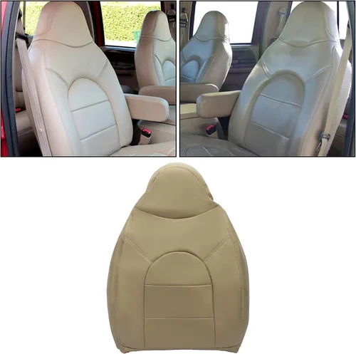 Miniatura 3 de KUAFU Funda inferior de asiento y cubierta superior del asiento compatible con Ford F250 F350 F450 Lariat Power Stroke Turbo 1999 2000, piel