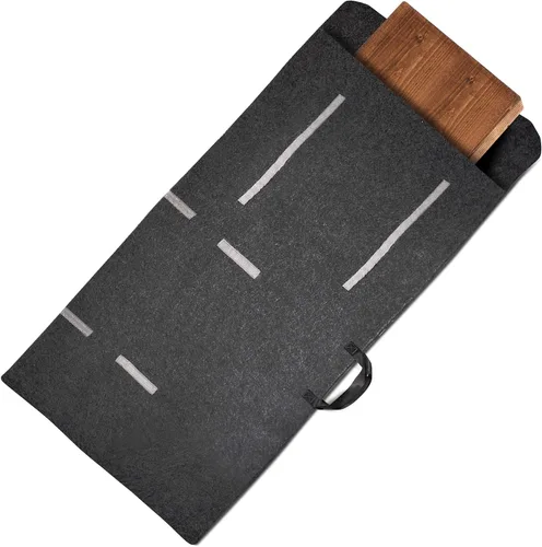 Sorefy - Bolsa de almacenamiento grande de fieltro resistente con forro grueso para interiores y exteriores, con asa para transportar, resistente al