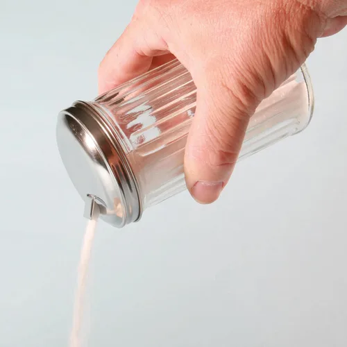 Miniatura 5 de Paquete de 2 dispensadores de sal y azúcar – Botes dispensadores de azúcar en polvo – Recipiente de vidrio para azúcar con tapa – Especias, canela