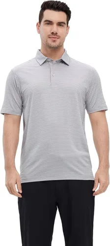 Miniatura 2 de Men's Golf Polo Shirts Short Sleeve Striped Performance Moisture Wicking Dry Fit Golf Shirts for Men