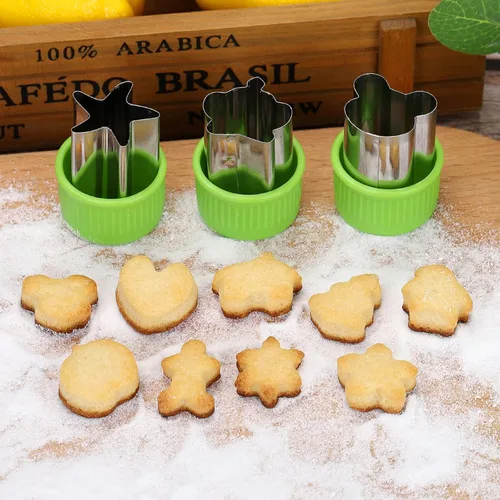 Miniatura 4 de NEW LIVE Juego de 35 cortadores de galletas, cortadores de verduras y frutas, sellos, moldes, cortadores de galletas mini