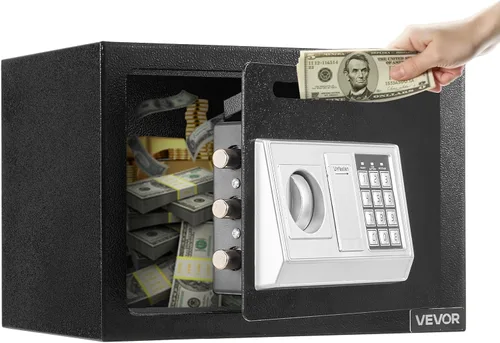 VEVOR Caja Fuerte de Depósito de 0.6 Pies Cúbicos, Caja Fuerte de Ranura de Depósito con Contraseña y Perilla Giratoria, Caja de Depósito de