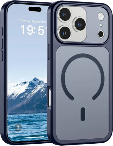 Miniatura 79 de SUPFINE Funda magnética para iPhone 11 Pro Max (compatible con MagSafe) (protección contra caídas de grado militar), delgada, translúcida mate, a